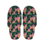 Tropical Parrot Pattern Print Slippers