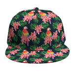 Tropical Parrot Pattern Print Snapback Cap