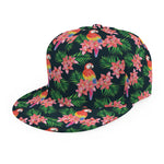 Tropical Parrot Pattern Print Snapback Cap