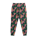 Tropical Parrot Pattern Print Sweatpants