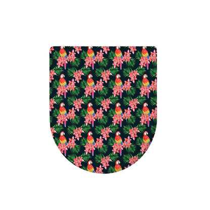 Tropical Parrot Pattern Print Toilet Lid Cover