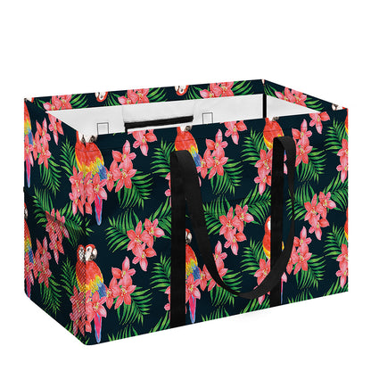 Tropical Parrot Pattern Print Utility Tote Bag