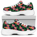 Tropical Parrot Pattern Print White Chunky Shoes