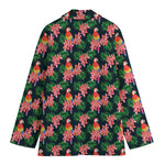 Tropical Parrot Pattern Print Women's Blazer