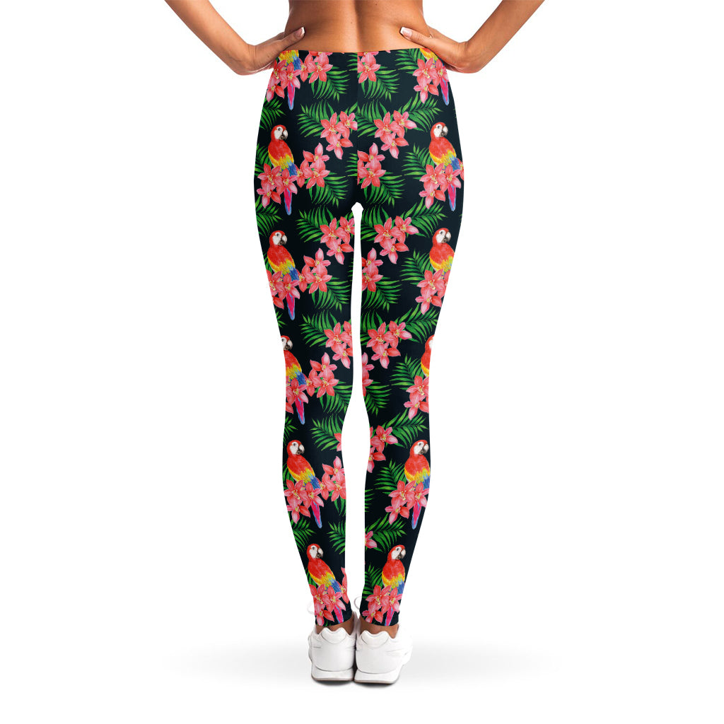 Tropical Parrot Pattern Print Women's Leggings