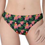 Tropical Parrot Pattern Print Women's Thong