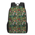 Tropical Patchwork Pattern Print 17 Inch Backpack