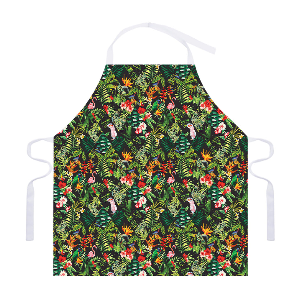 Tropical Patchwork Pattern Print Adjustable Apron
