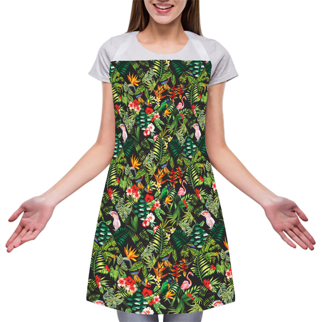 Tropical Patchwork Pattern Print Adjustable Apron