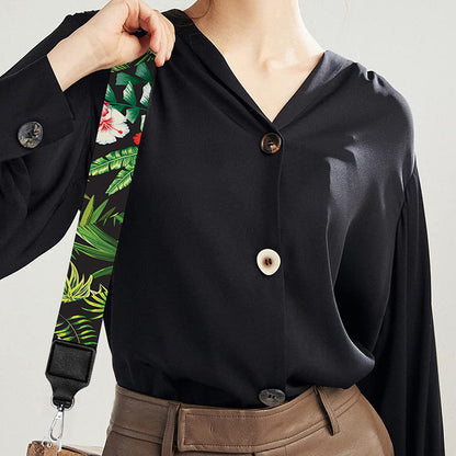 Tropical Patchwork Pattern Print Bag Strap