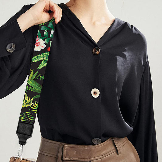 Tropical Patchwork Pattern Print Bag Strap