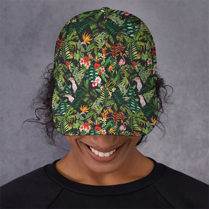 Tropical Patchwork Pattern Print Baseball Cap