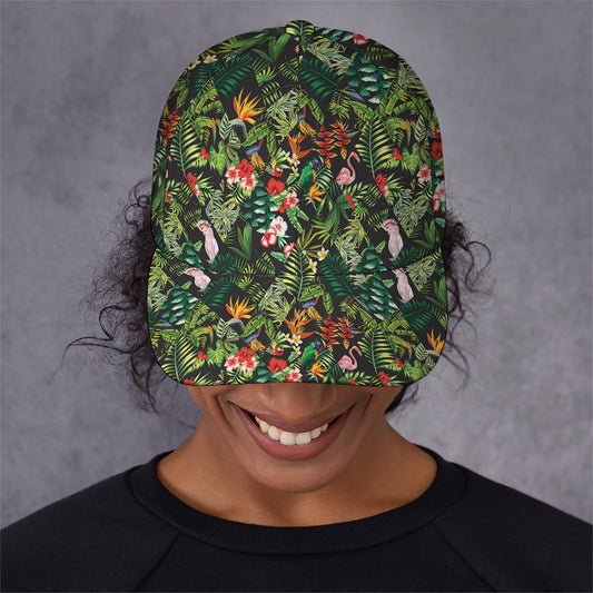 Tropical Patchwork Pattern Print Baseball Cap