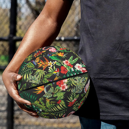 Tropical Patchwork Pattern Print Basketball