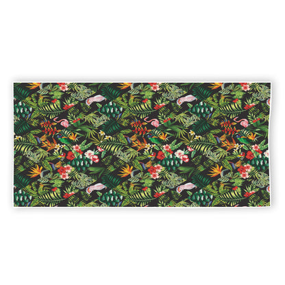 Tropical Patchwork Pattern Print Beach Towel