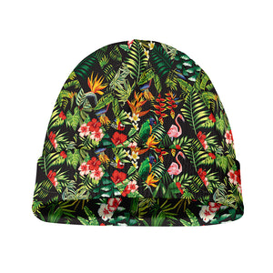 Tropical Patchwork Pattern Print Beanie