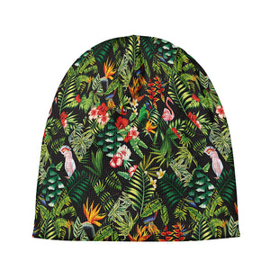 Tropical Patchwork Pattern Print Beanie