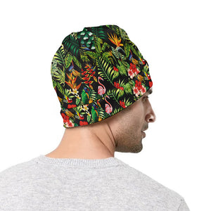 Tropical Patchwork Pattern Print Beanie