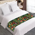 Tropical Patchwork Pattern Print Bed Runner