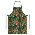 Tropical Patchwork Pattern Print Bib Apron With Pocket