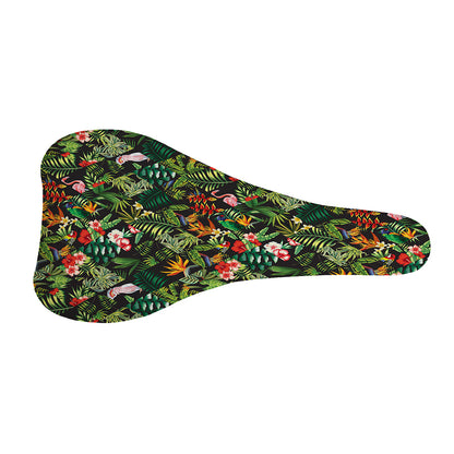 Tropical Patchwork Pattern Print Bicycle Seat Cover