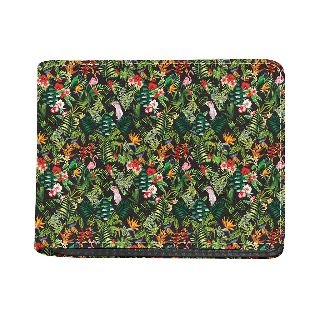 Tropical Patchwork Pattern Print Bifold Wallet