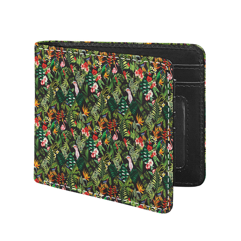 Tropical Patchwork Pattern Print Bifold Wallet