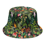 Tropical Patchwork Pattern Print Bucket Hat