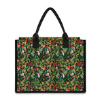 Tropical Patchwork Pattern Print Canvas Tote Bag