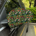Tropical Patchwork Pattern Print Car Side Mirror Covers