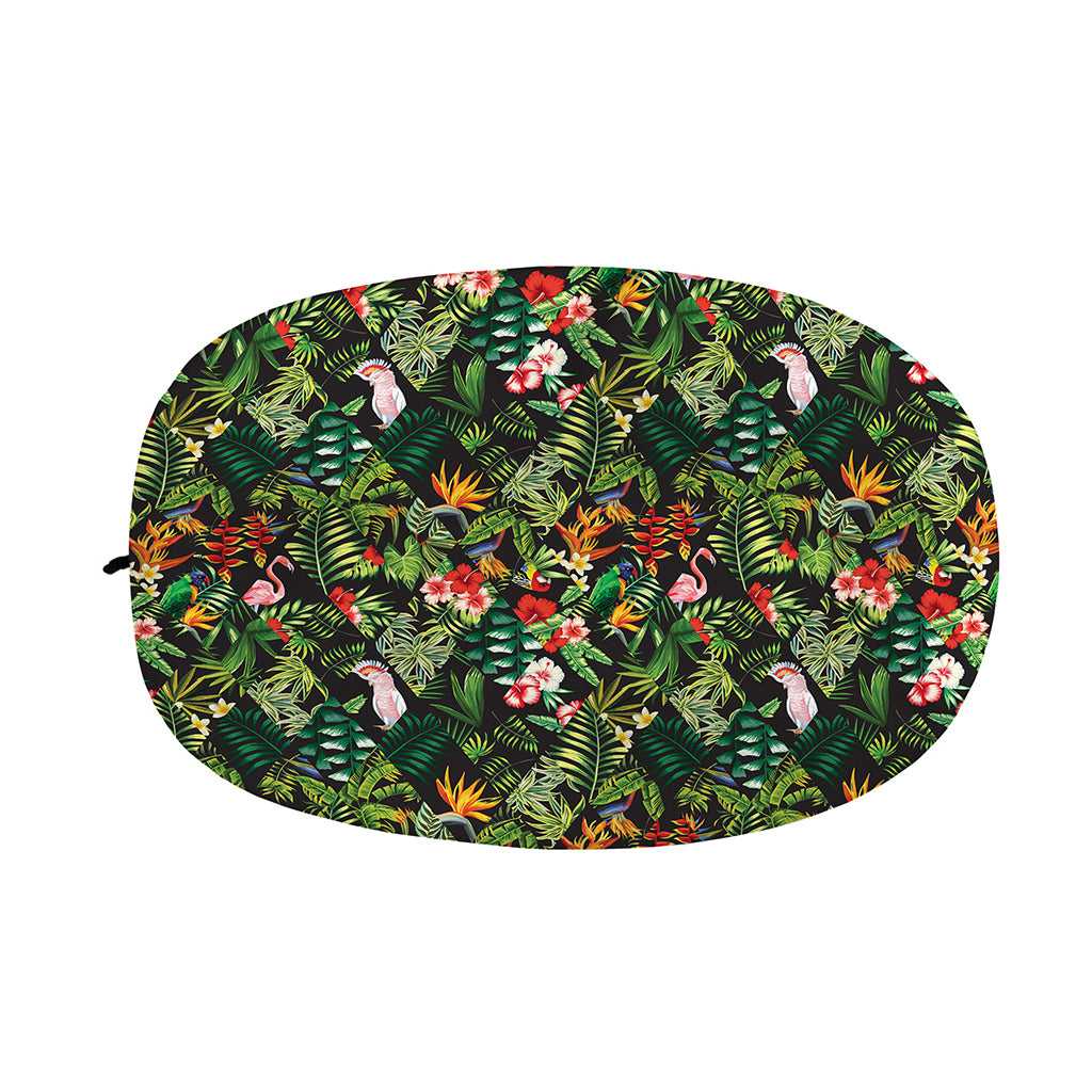 Tropical Patchwork Pattern Print Car Side Mirror Covers