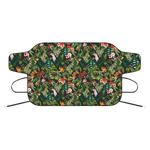 Tropical Patchwork Pattern Print Car Windshield Snow Cover