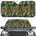 Tropical Patchwork Pattern Print Car Windshield Sun Shade