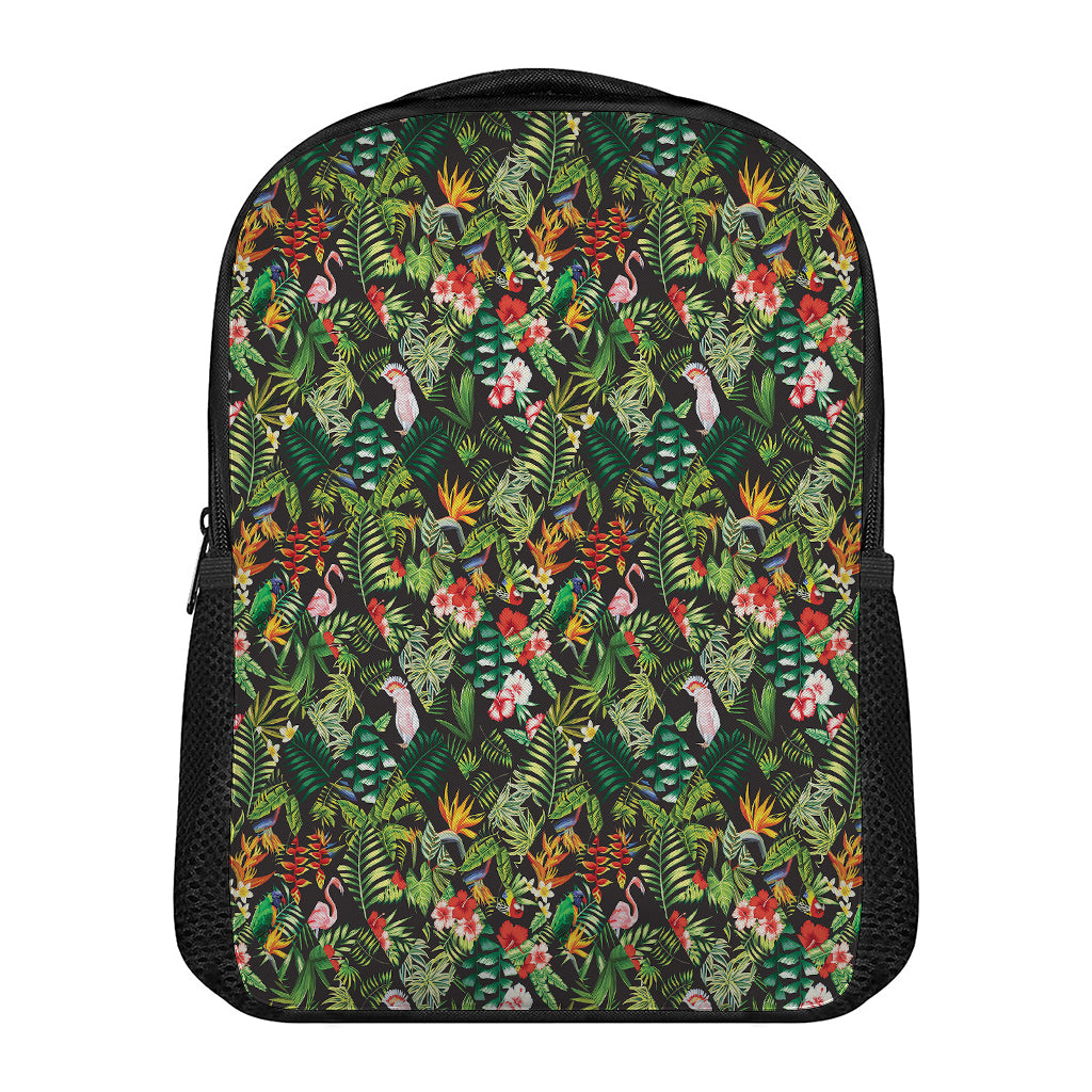 Tropical Patchwork Pattern Print Casual Backpack