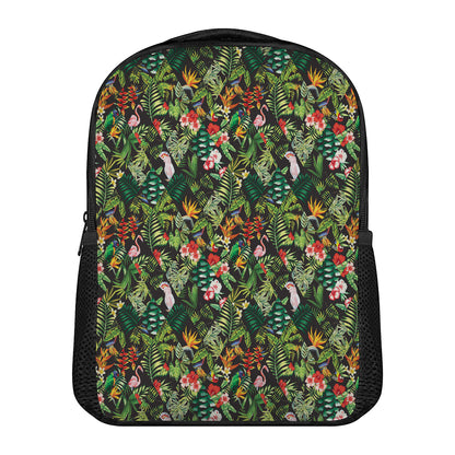 Tropical Patchwork Pattern Print Casual Backpack
