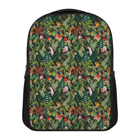 Tropical Patchwork Pattern Print Casual Backpack