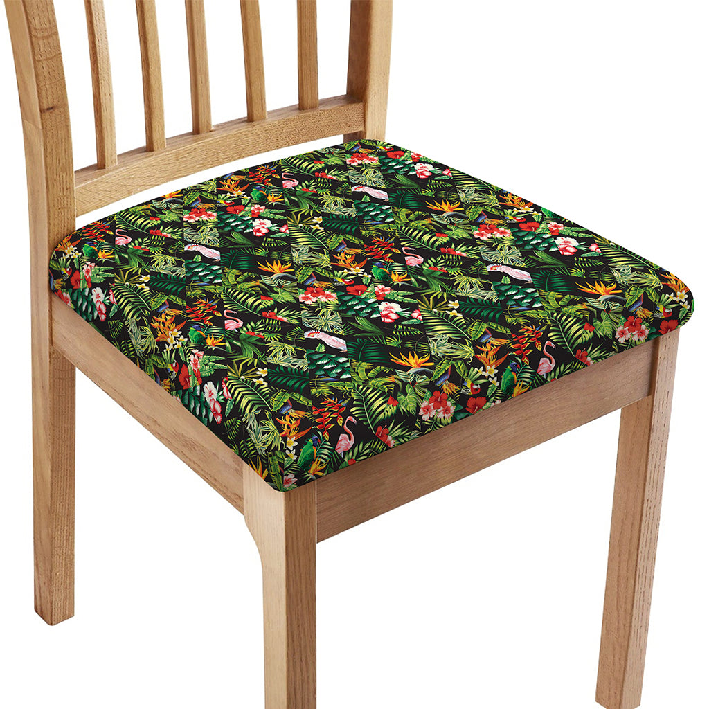 Tropical Patchwork Pattern Print Chair Cushion Cover