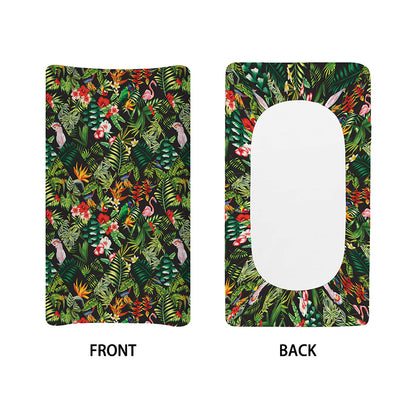 Tropical Patchwork Pattern Print Changing Pad Cover