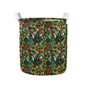 Tropical Patchwork Pattern Print Collapsible Laundry Basket