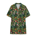 Tropical Patchwork Pattern Print Cotton Hawaiian Shirt