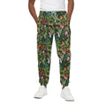 Tropical Patchwork Pattern Print Cotton Sweatpants