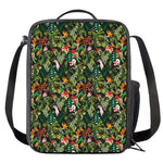 Tropical Patchwork Pattern Print Crossbody Lunch Bag
