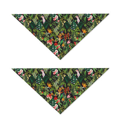 Tropical Patchwork Pattern Print Dog Bandana