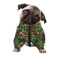 Tropical Patchwork Pattern Print Dog Zip Up Jacket