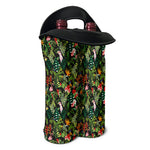 Tropical Patchwork Pattern Print Double Neoprene Wine Tote