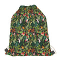 Tropical Patchwork Pattern Print Drawstring Bag