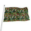 Tropical Patchwork Pattern Print Flag