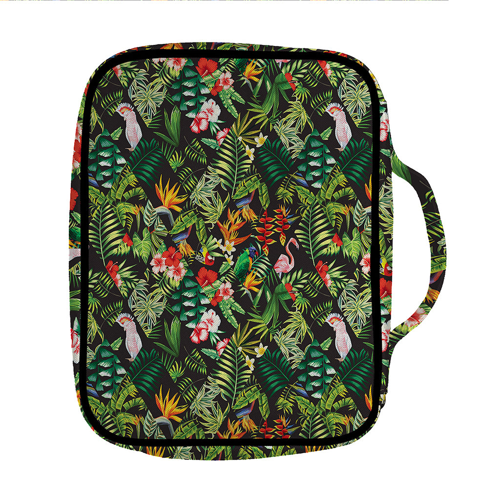Tropical Patchwork Pattern Print Front Pocket Bible Bag