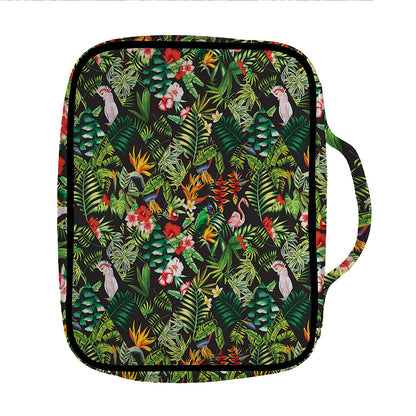 Tropical Patchwork Pattern Print Front Pocket Bible Bag