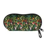 Tropical Patchwork Pattern Print Glasses Case